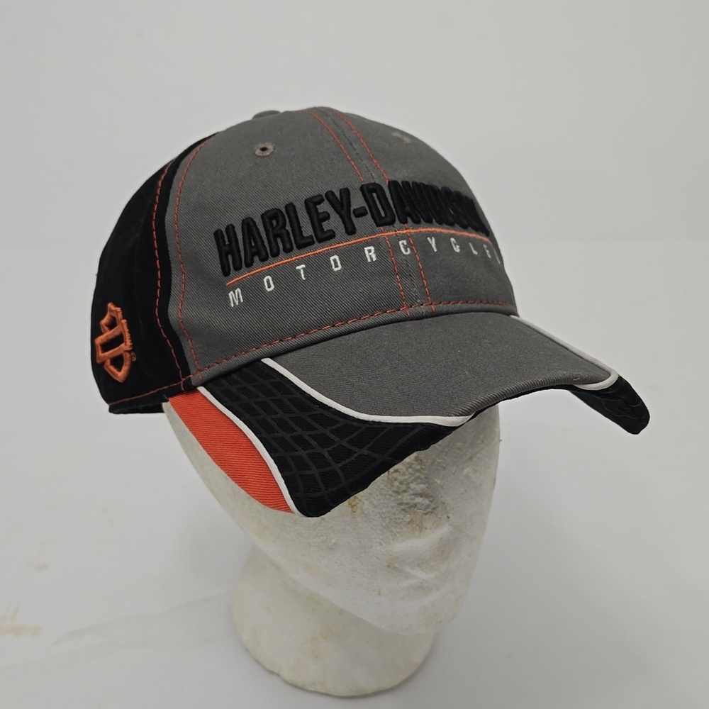 Harley Davidson Motorcycles Genuine Embroidered Hat Tramontin Hope NJ Gray Black